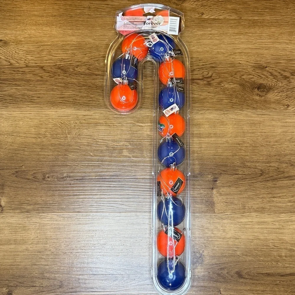 Florida Gators Forever Collectibles Team Logo 2” 12 pack Ornaments Blue Orange